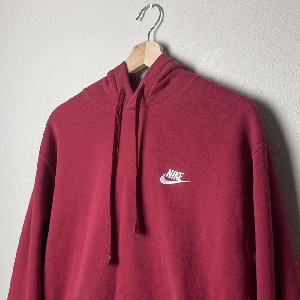 classic red nike mini swoosh hoodie sweatshirt